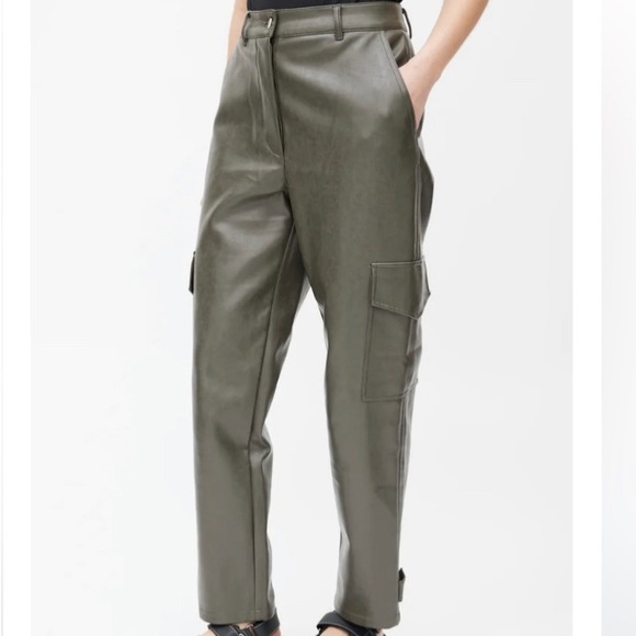 Wilfred Pants - ⭐️Wilfred Olive vegan leather Modern Cargo pant